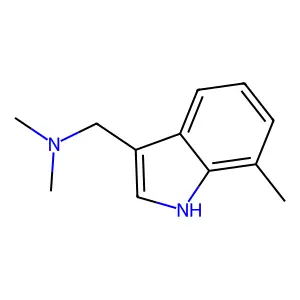 N,N-dimethyl-1-(7-methyl-1H-indol-3-yl)methanamine structure