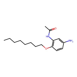 ACETANILIDE, 5'-AMINO-2'-(OCTYLOXY)- structure