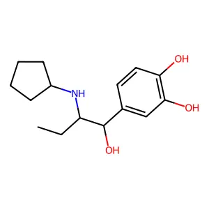 N-Cyclopentylbutanephrine structure