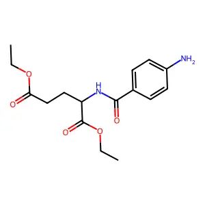 diethyl (2S)-2-[(4-aminobenzoyl)amino]pentanedioate structure