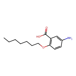 BENZOIC ACID, 5-AMINO-2-(HEPTYLOXY)- structure