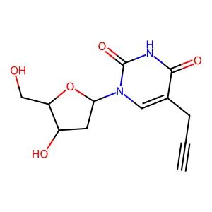 1-[(2R,4S,5R)-4-hydroxy-5-(hydroxymethyl)oxolan-2-yl]-5-prop-2-ynylpyrimidine-2,4-dione structure