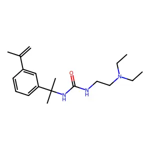 1-[2-(diethylamino)ethyl]-3-[2-(3-prop-1-en-2-ylphenyl)propan-2-yl]urea structure