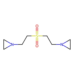 1-[2-[2-(aziridin-1-yl)ethylsulfonyl]ethyl]aziridine structure