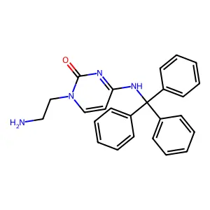 1-(2-aminoethyl)-4-(tritylamino)pyrimidin-2-one structure