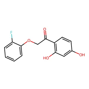 1-(2,4-Dihydroxyphenyl)-2-(2-fluorophenoxy)ethanone structure