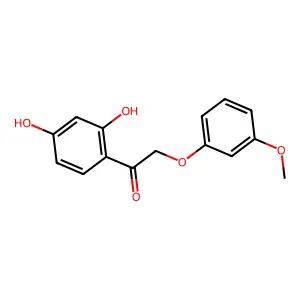 1-(2,4-Dihydroxyphenyl)-2-(3-methoxyphenoxy)ethanone structure