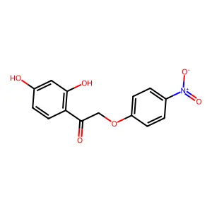 1-(2,4-Dihydroxyphenyl)-2-(4-nitrophenoxy)ethanone structure