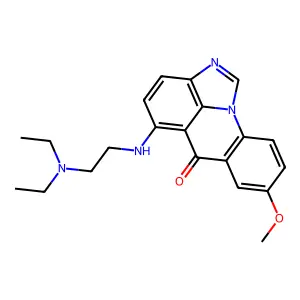 10-[2-(diethylamino)ethylamino]-5-methoxy-1,14-diazatetracyclo[7.6.1.02,7.013,16]hexadeca-2(7),3,5,9,11,13(16),14-heptaen-8-one structure