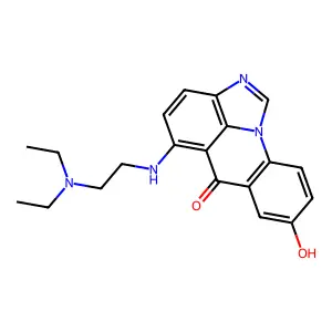 10-[2-(diethylamino)ethylamino]-5-hydroxy-1,14-diazatetracyclo[7.6.1.02,7.013,16]hexadeca-2(7),3,5,9,11,13(16),14-heptaen-8-one structure