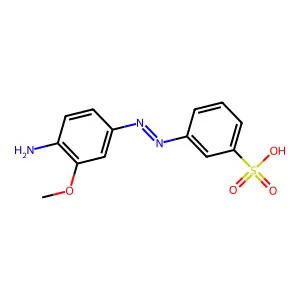 Benzenesulfonic acid, 3-[(4-amino-3-methoxyphenyl)azo]- structure