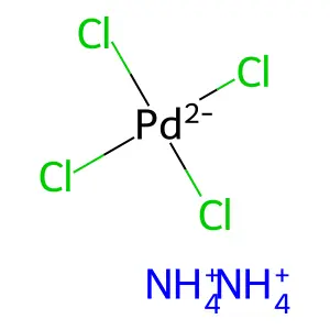 Ammonium tetrachloropalladate(II) structure