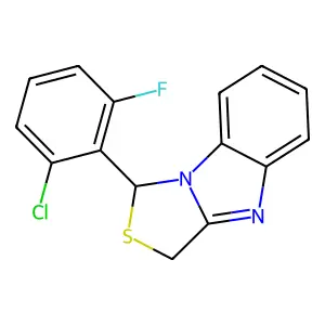 1-(2-chloro-6-fluorophenyl)-1,3-dihydro-[1,3]thiazolo[3,4-a]benzimidazole structure