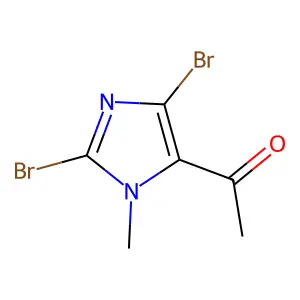 1-(2,5-dibromo-3-methylimidazol-4-yl)ethanone structure