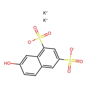 dipotassium7-hydroxynaphthalene-1,3-disulfonate structure