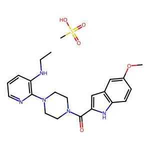 Atevirdine mesylate structure