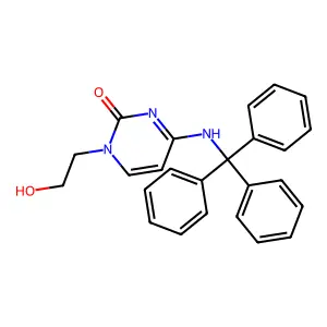 1-(2-hydroxyethyl)-4-(tritylamino)pyrimidin-2-one structure