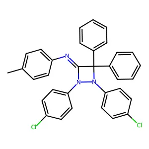 1,2-bis(4-chlorophenyl)-N-(4-methylphenyl)-4,4-diphenyldiazetidin-3-imine structure