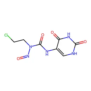 1-(2-chloroethyl)-3-(2,4-dioxo-1H-pyrimidin-5-yl)-1-nitrosourea structure