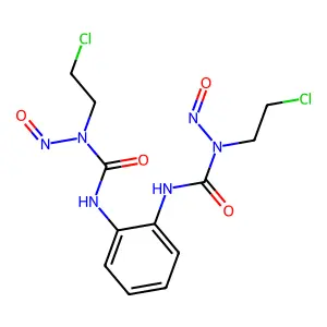 1-(2-chloroethyl)-3-[2-[[2-chloroethyl(nitroso)carbamoyl]amino]phenyl]-1-nitrosourea structure