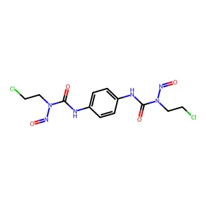 1-(2-chloroethyl)-3-[4-[[2-chloroethyl(nitroso)carbamoyl]amino]phenyl]-1-nitrosourea structure