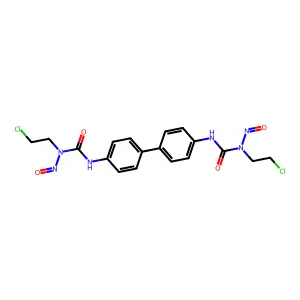 1-(2-chloroethyl)-3-[4-[4-[[2-chloroethyl(nitroso)carbamoyl]amino]phenyl]phenyl]-1-nitrosourea structure