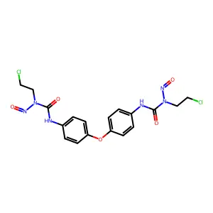 1-(2-chloroethyl)-3-[4-[4-[[2-chloroethyl(nitroso)carbamoyl]amino]phenoxy]phenyl]-1-nitrosourea structure