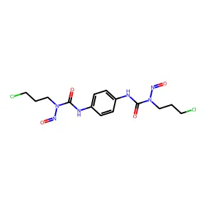 1-(3-chloropropyl)-3-[4-[[3-chloropropyl(nitroso)carbamoyl]amino]phenyl]-1-nitrosourea structure
