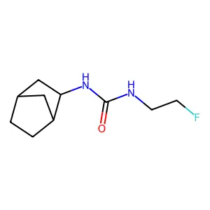 1-(2-bicyclo[2.2.1]heptanyl)-3-(2-fluoroethyl)urea structure