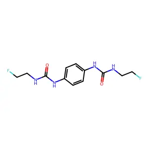 1-(2-fluoroethyl)-3-[4-(2-fluoroethylcarbamoylamino)phenyl]urea structure