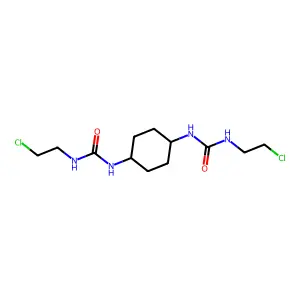 1,1'-cyclohexane-1,4-diylbis[3-(2-chloroethyl)urea] structure