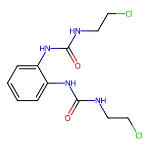 1-(2-chloroethyl)-3-[2-(2-chloroethylcarbamoylamino)phenyl]urea structure