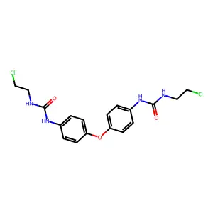 1-(2-chloroethyl)-3-[4-[4-(2-chloroethylcarbamoylamino)phenoxy]phenyl]urea structure