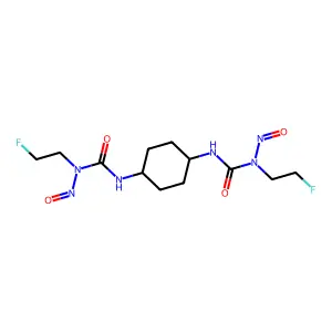 1-(2-fluoroethyl)-3-[4-[[2-fluoroethyl(nitroso)carbamoyl]amino]cyclohexyl]-1-nitrosourea structure