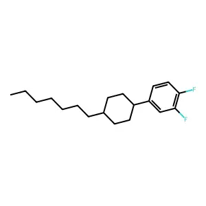 1,2-difluoro-4-(4-heptylcyclohexyl)benzene structure