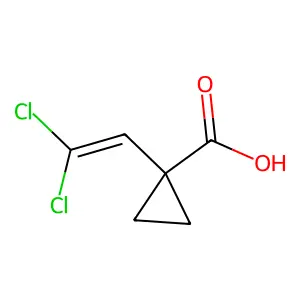 1-(2,2-dichlorovinyl)cyclopropanecarboxylic acid structure