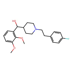 (2,3-dimethoxyphenyl)-[1-[2-(4-fluorophenyl)ethyl]piperidin-4-yl]methanol structure