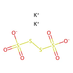 Potassium tetrathionate structure