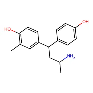 4-[3-amino-1-(4-hydroxyphenyl)butyl]-2-methylphenol structure
