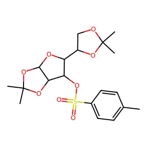 [5-(2,2-dimethyl-1,3-dioxolan-4-yl)-2,2-dimethyl-3a,5,6,6a-tetrahydrofuro[2,3-d][1,3]dioxol-6-yl] 4-methylbenzenesulfonate structure