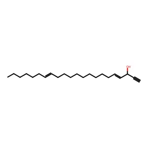 docosa-4,15-dien-1-yn-3-ol structure