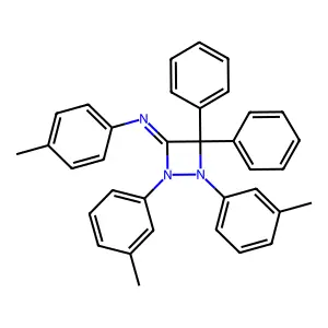 1,2-bis(3-methylphenyl)-N-(4-methylphenyl)-4,4-diphenyldiazetidin-3-imine structure
