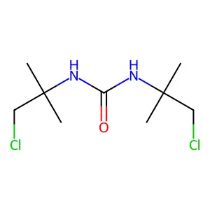 1,3-bis(1-chloro-2-methylpropan-2-yl)urea structure