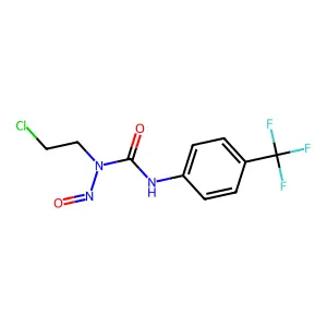 1-(2-chloroethyl)-1-nitroso-3-[4-(trifluoromethyl)phenyl]urea structure