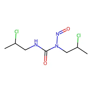 1,3-bis(2-chloropropyl)-1-nitrosourea structure