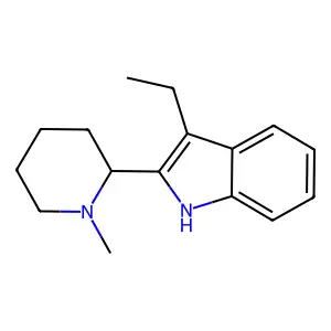 3-ethyl-2-(1-methylpiperidin-2-yl)-1H-indole structure