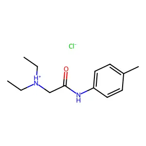 diethyl-[2-(4-methylanilino)-2-oxoethyl]azanium chloride structure