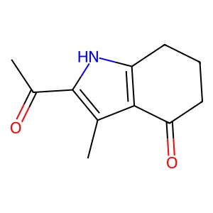 2-acetyl-3-methyl-1,5,6,7-tetrahydroindol-4-one structure
