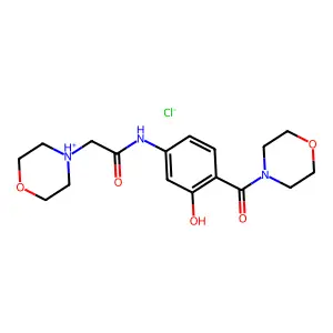 Morpholino-4-(2-morpholinoacetylamino)salicylamide, hydrochloride structure