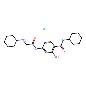N-Cyclohexyl-4-(2-cyclohexylaminoacetylamino)salicylamide, hydrochloride structure